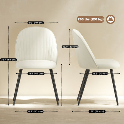 Swivel Bar Stools with Upholstered Seats, Cream White (Set of 2)