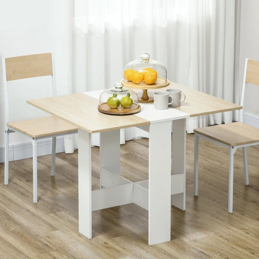 Drop Leaf Folding Dining Table with Expandable Surface