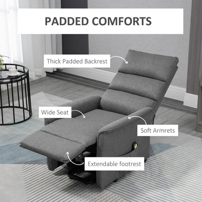 Power Lift Recliner Chair with Remote Control, Dark Grey