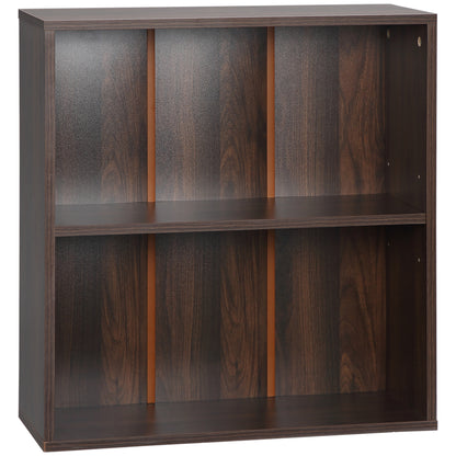 2-Tier Versatile Storage Bookshelf, Walnut