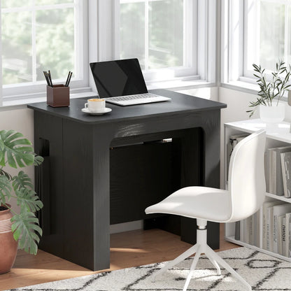 Extendable Dining Table for Small Spaces - Distressed Black