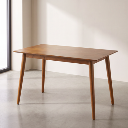47" Farmhouse Dining Table with Pine Wood Frame, Brown