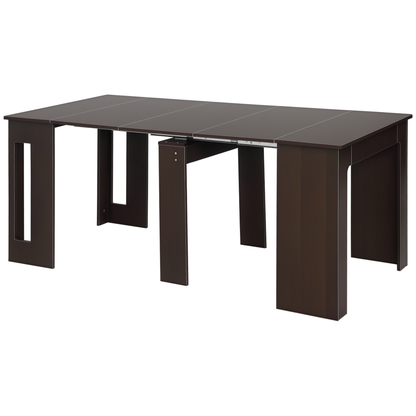 Extendable Dining Table for Small Spaces - Dark Brown