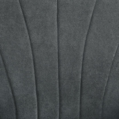 Fabric Wingback Accent Chair with Wood Legs, Dark Gray