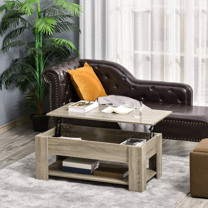 Round Nesting Coffee Table Set with Steel Frame, Grey